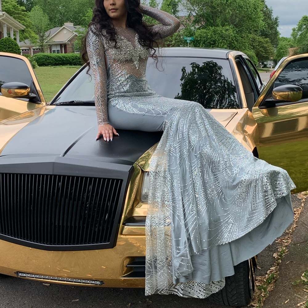 Silver/Diamond Prom dress